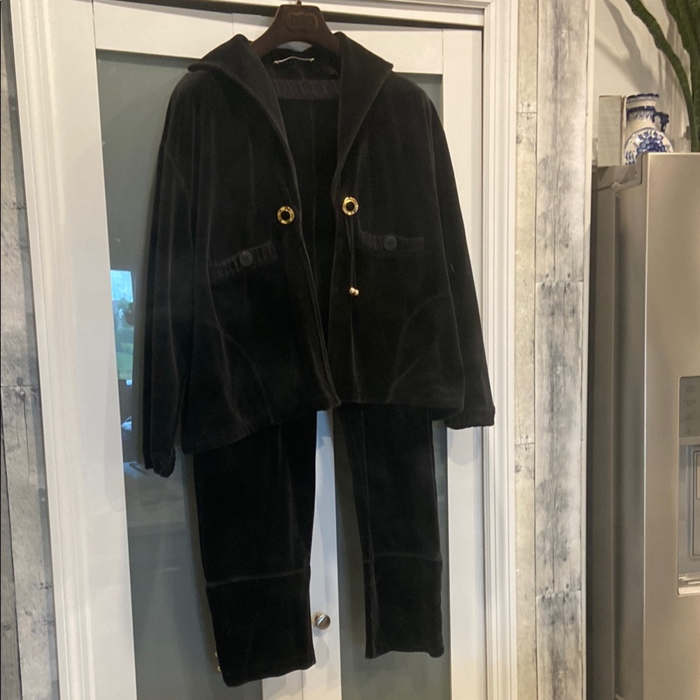Sonia Rykiel Black and Gold Cape Jacket